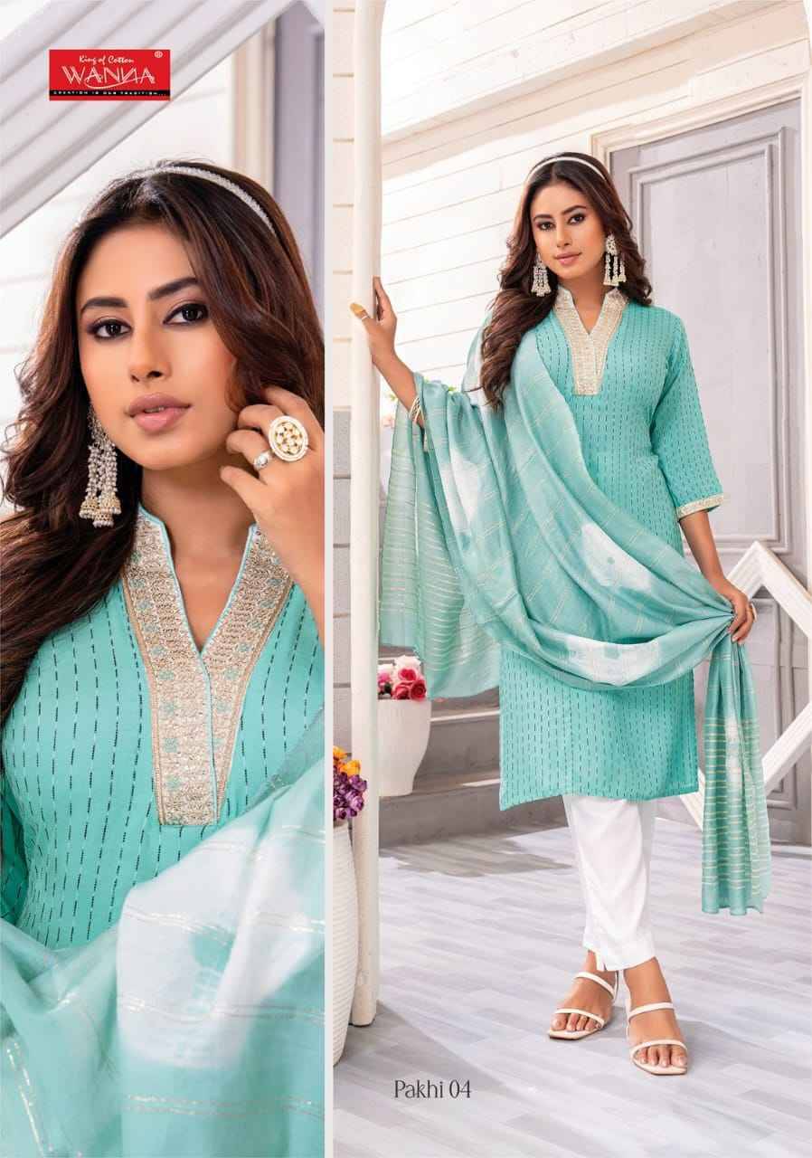 Pakhi By Wanna 01 To 08 Series Festive Suits Beautiful Fancy Colorful Stylish Party Wear & Occasional Wear Rayon Dresses At Wholesale Price