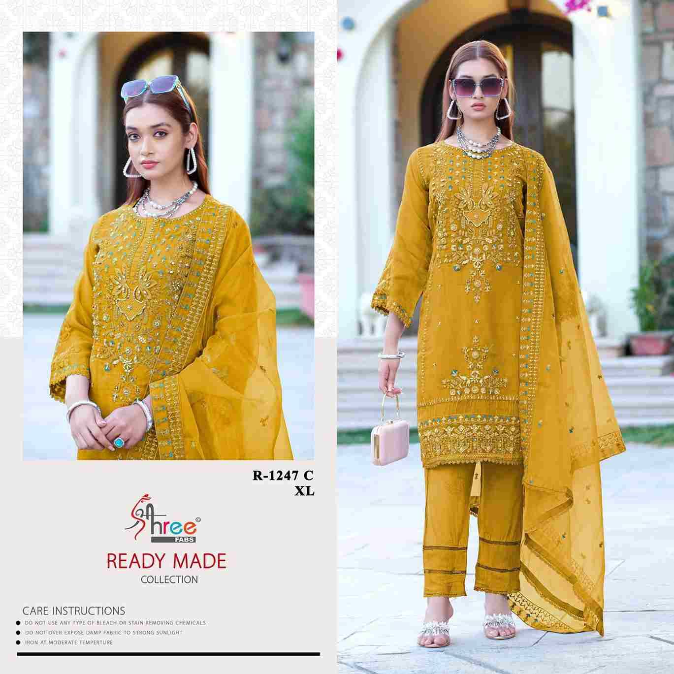 Shree Fabs Hit Design R-1247 Colours By Shree Fabs R-1247-A To R-1247-D Series Beautiful Pakistani Suits Stylish Fancy Colorful Party Wear & Occasional Wear Organza Embroidered Dresses At Wholesale Price