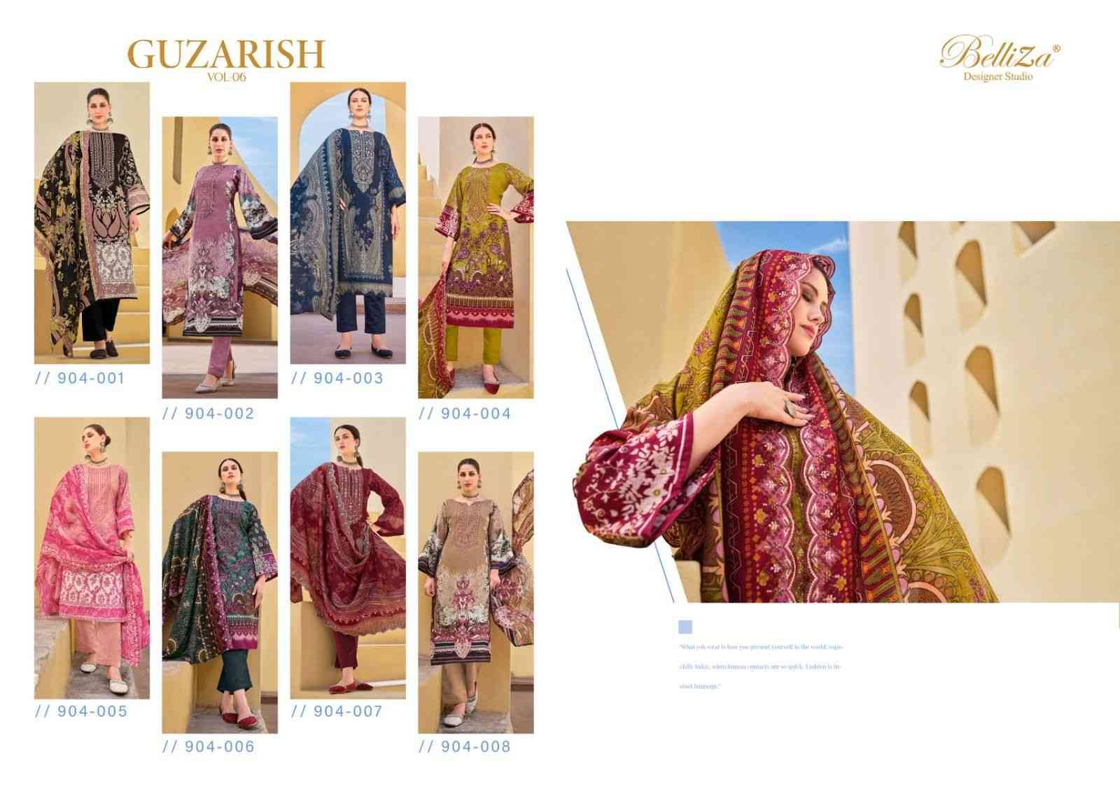 Guzarish Vol-6 By Belliza 904-001 To 904-008 Series Beautiful Stylish Festive Suits Fancy Colorful Casual Wear & Ethnic Wear & Ready To Wear Pure Cotton Digital Print Dresses At Wholesale Price