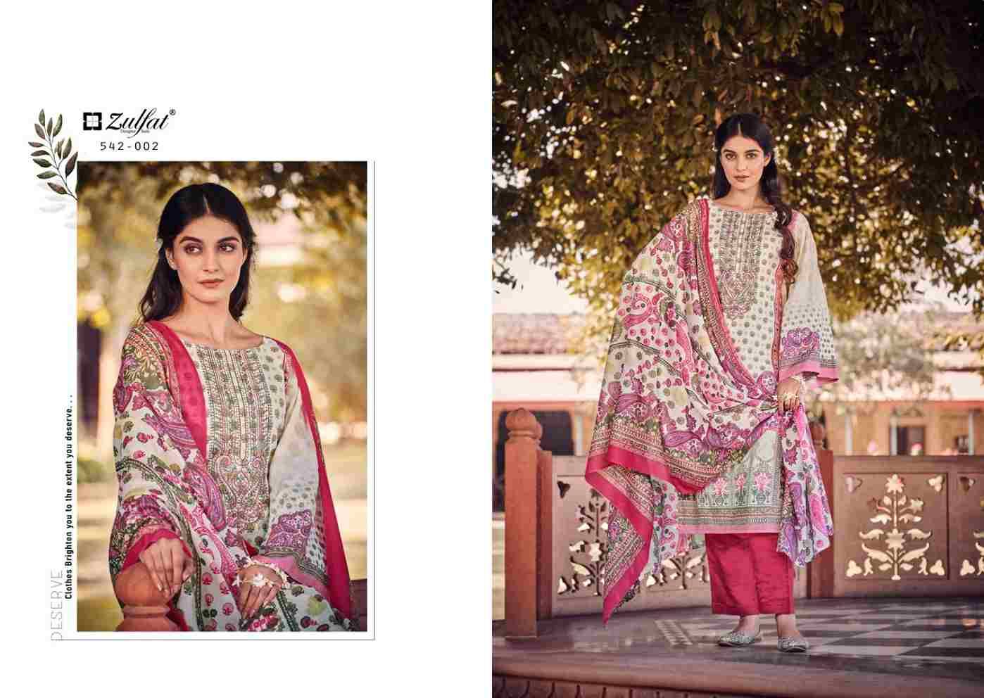 Jannat By Zulfat 542-001 To 542-006 Series Beautiful Festive Suits Stylish Fancy Colorful Casual Wear & Ethnic Wear Pure Cotton Print Dresses At Wholesale Price