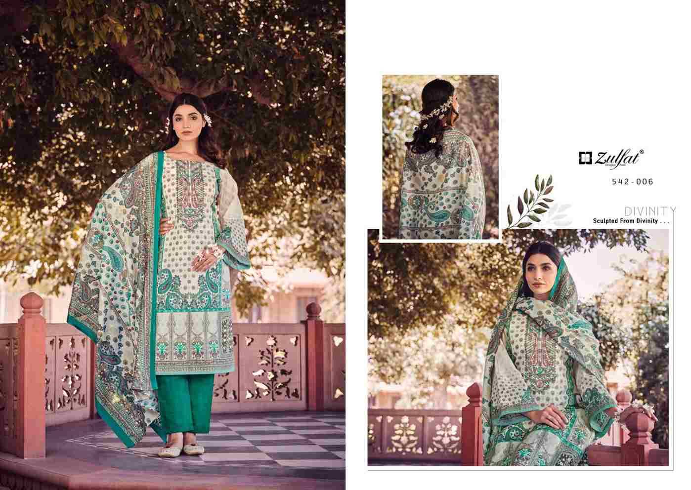 Jannat By Zulfat 542-001 To 542-006 Series Beautiful Festive Suits Stylish Fancy Colorful Casual Wear & Ethnic Wear Pure Cotton Print Dresses At Wholesale Price