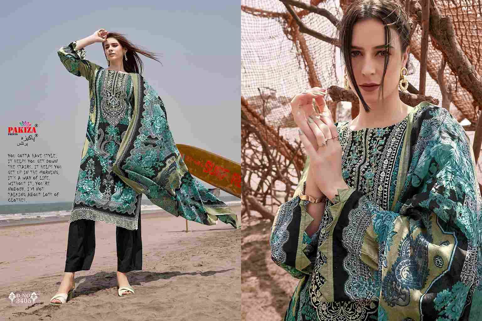 Haniya Hiba Vol-34 By Pakiza Prints 3401 To 3410 Series Beautiful Festive Suits Stylish Fancy Colorful Party Wear & Occasional Wear Lawn Dresses At Wholesale Price