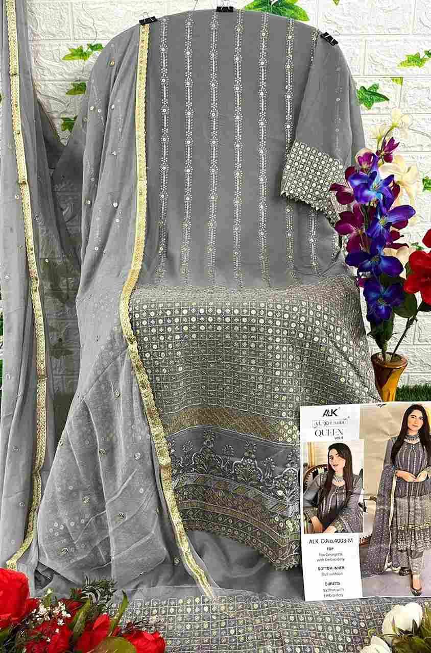 Al Khushbu Hit Design 4008-M By Al Khushbu Beautiful Pakistani Suits Colorful Stylish Fancy Casual Wear & Ethnic Wear Faux Georgette Embroidered Dresses At Wholesale Price