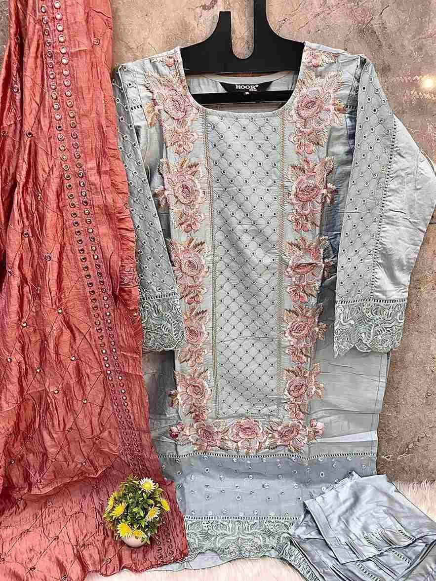 Hoor Tex Hit Design HF-24 Colours By Hoor Tex HF-24-A To HF-24-D Series Pakistani Kurtis Beautiful Fancy Colorful Stylish Party Wear & Occasional Wear Heavy Cotton Dresses At Wholesale Price