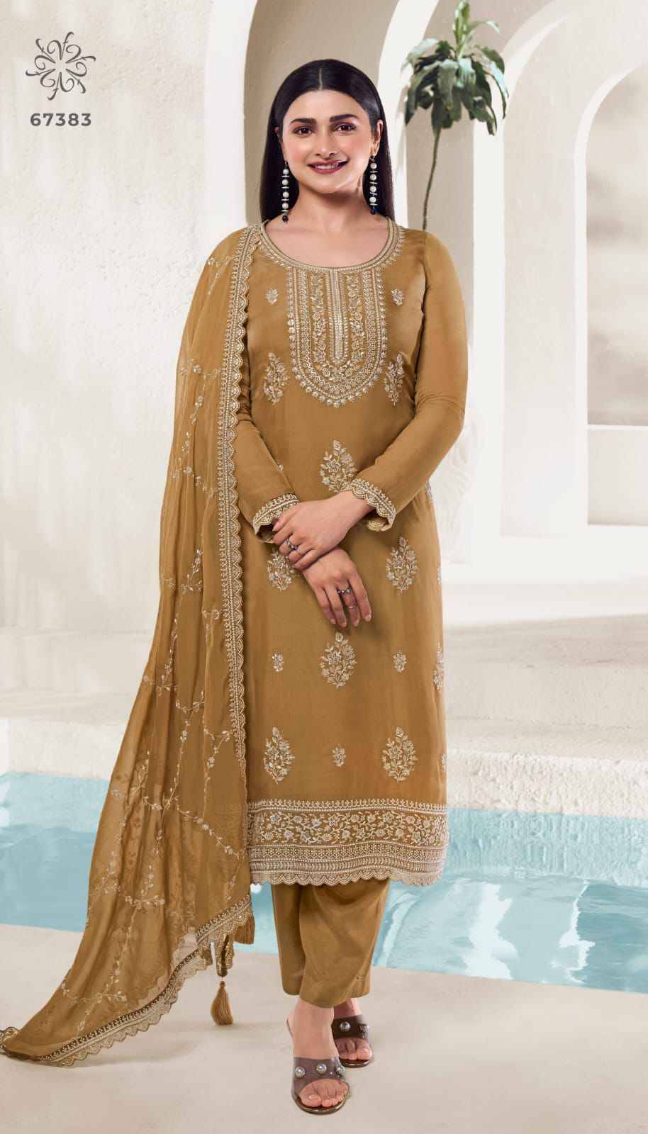 Chakori By Vinay Fashion 67381 To 67386 Series Beautiful Stylish Sharara Suits Fancy Colorful Casual Wear & Ethnic Wear & Ready To Wear Organza Embroidered Dresses At Wholesale Price