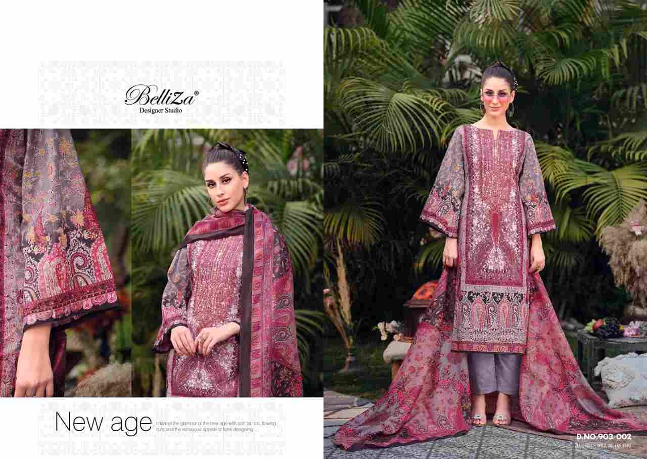 Naira Vol-45 By Belliza 903-001 To 903-008 Series Beautiful Festive Suits Stylish Fancy Colorful Casual Wear & Ethnic Wear Pure Cotton Print Dresses At Wholesale Price
