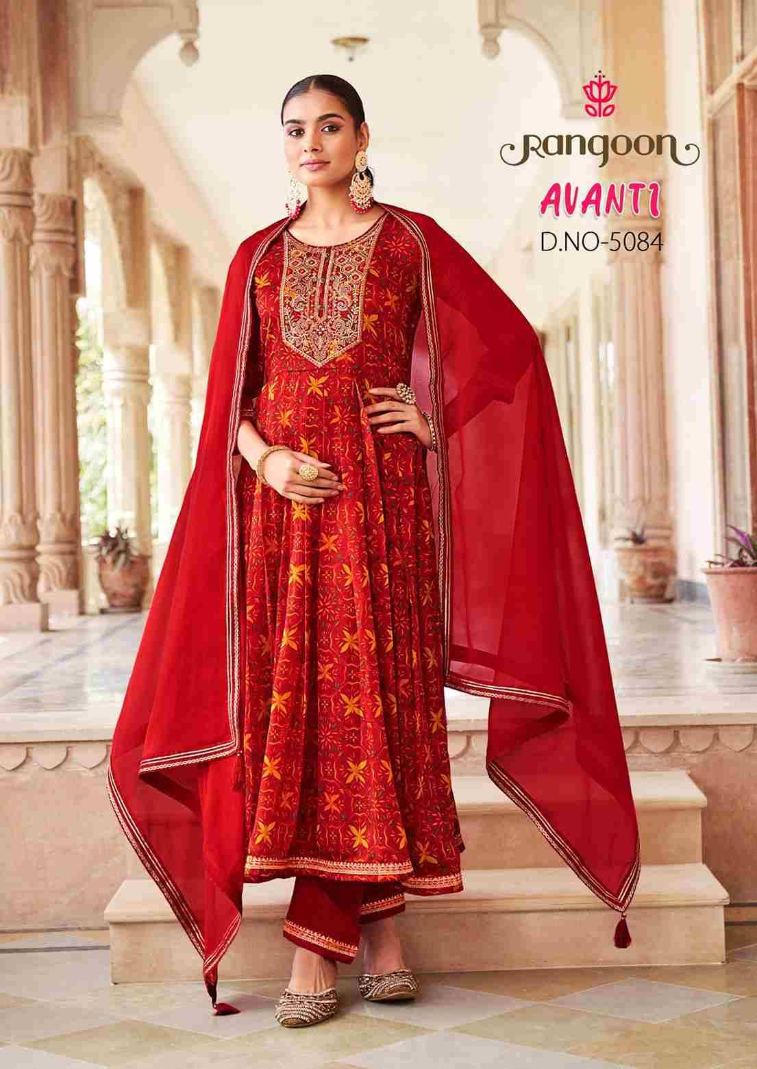Avanti By Rangoon 5081 To 5084 Series Festive Suits Beautiful Fancy Colorful Stylish Party Wear & Occasional Wear Silk Dresses At Wholesale Price