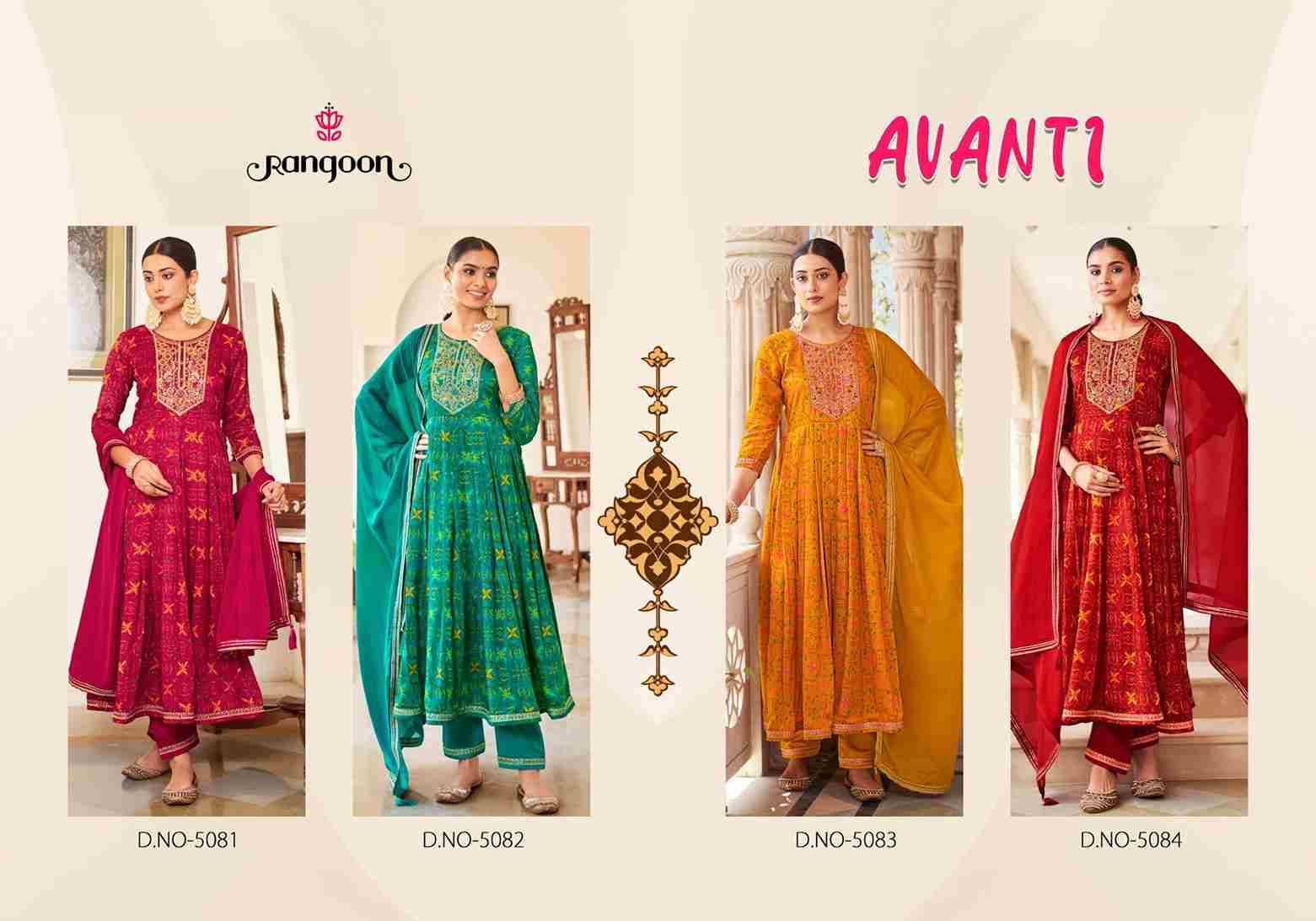 Avanti By Rangoon 5081 To 5084 Series Festive Suits Beautiful Fancy Colorful Stylish Party Wear & Occasional Wear Silk Dresses At Wholesale Price