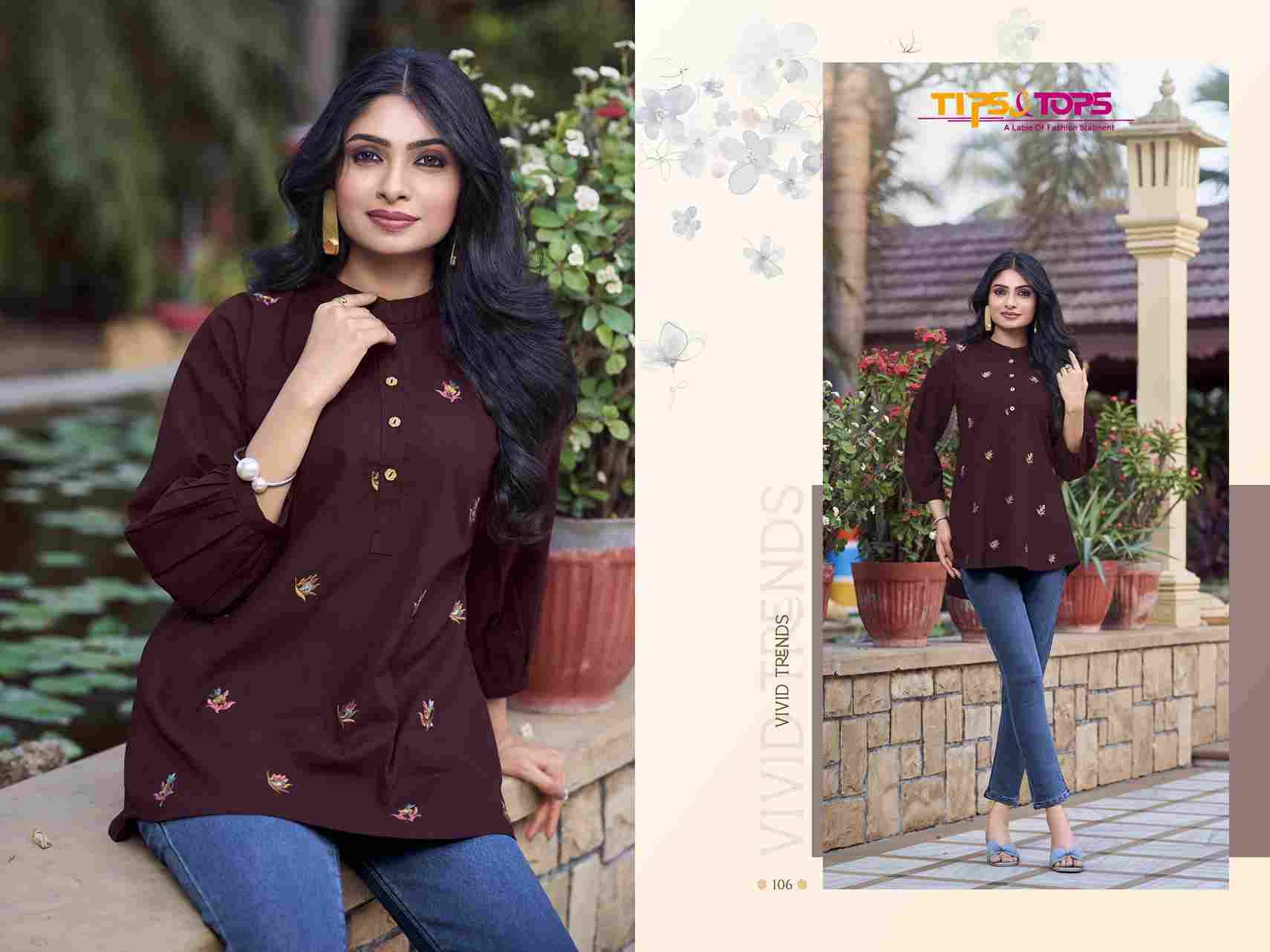 Lifestyle By Tips And Tops 101 To 106 Series Designer Stylish Fancy Colorful Beautiful Party Wear & Ethnic Wear Collection Premium Cotton Tops At Wholesale Price