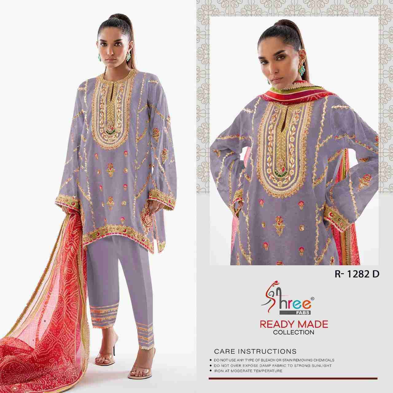 Shree Fabs Hit Design R-1282 Colours By Shree Fabs R-1282-A To R-1282-D Series Beautiful Pakistani Suits Stylish Fancy Colorful Party Wear & Occasional Wear Organza Embroidered Dresses At Wholesale Price