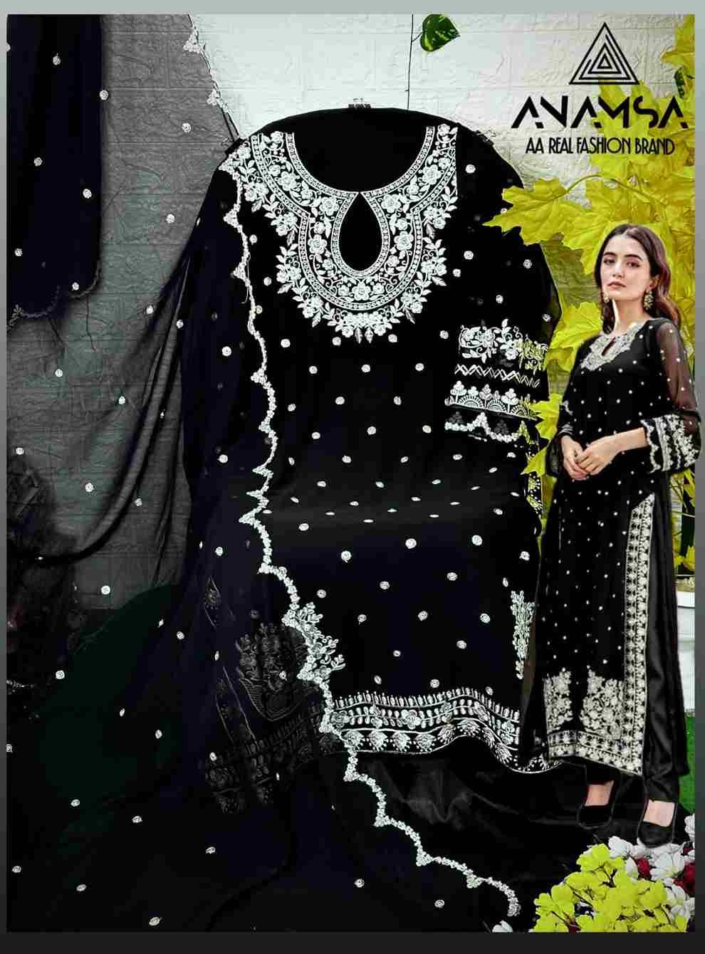 Anamsa Hit Design 424 By Fashid Wholesale Beautiful Pakistani Suits Colorful Stylish Fancy Casual Wear & Ethnic Wear Pure Faux Georgette Embroidered Dresses At Wholesale Price
