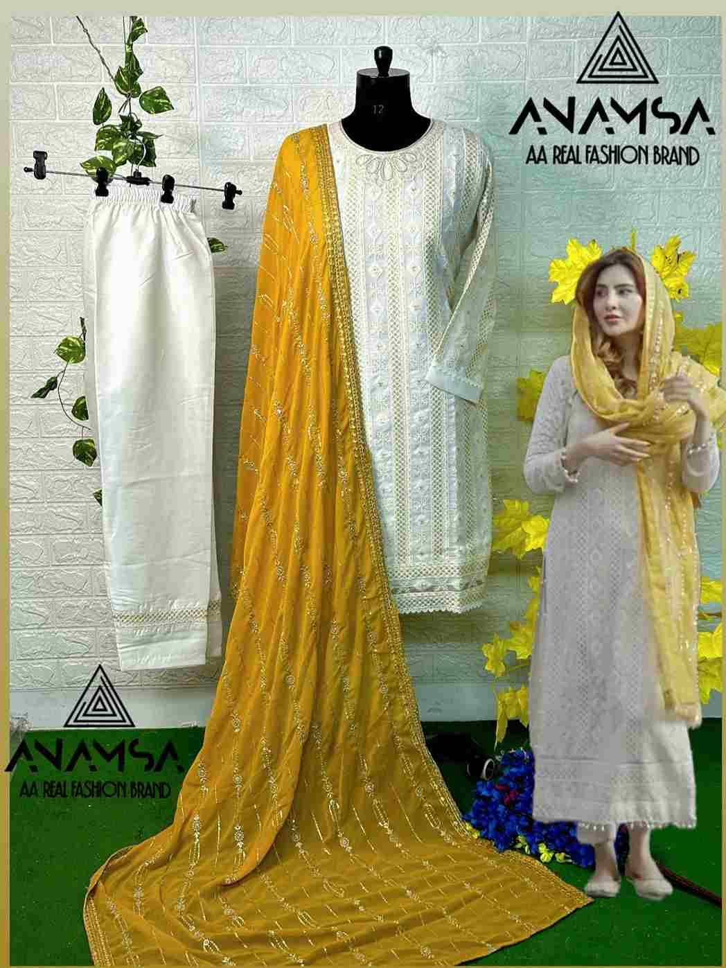 Anamsa Hit Design 431 By Fashid Wholesale Beautiful Pakistani Suits Colorful Stylish Fancy Casual Wear & Ethnic Wear Pure Faux Georgette Embroidered Dresses At Wholesale Price