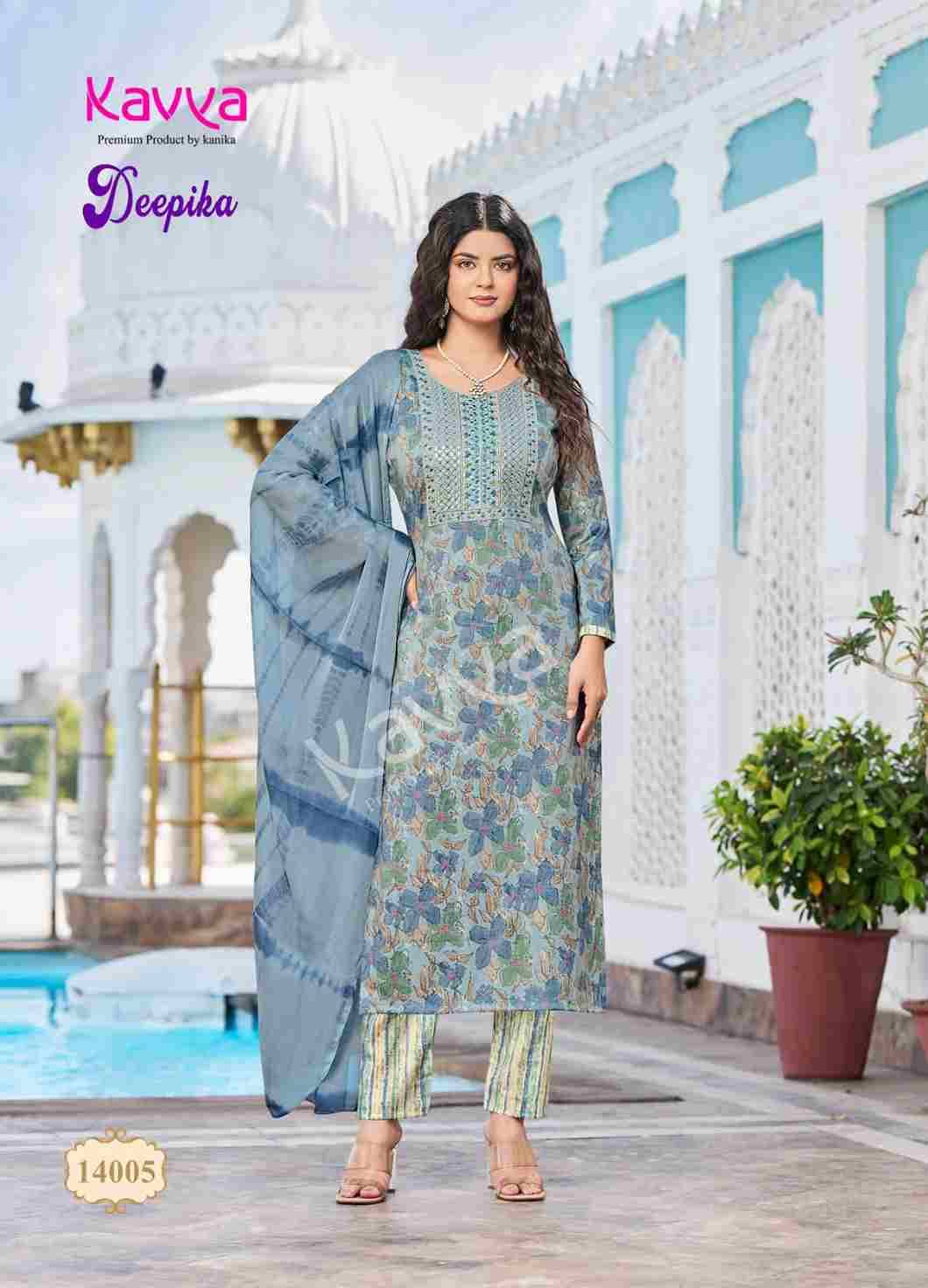 Deepika Vol-14 By Kavya 14001 To 14010 Series Festive Suits Beautiful Fancy Colorful Stylish Party Wear & Occasional Wear Fancy Dresses At Wholesale Price