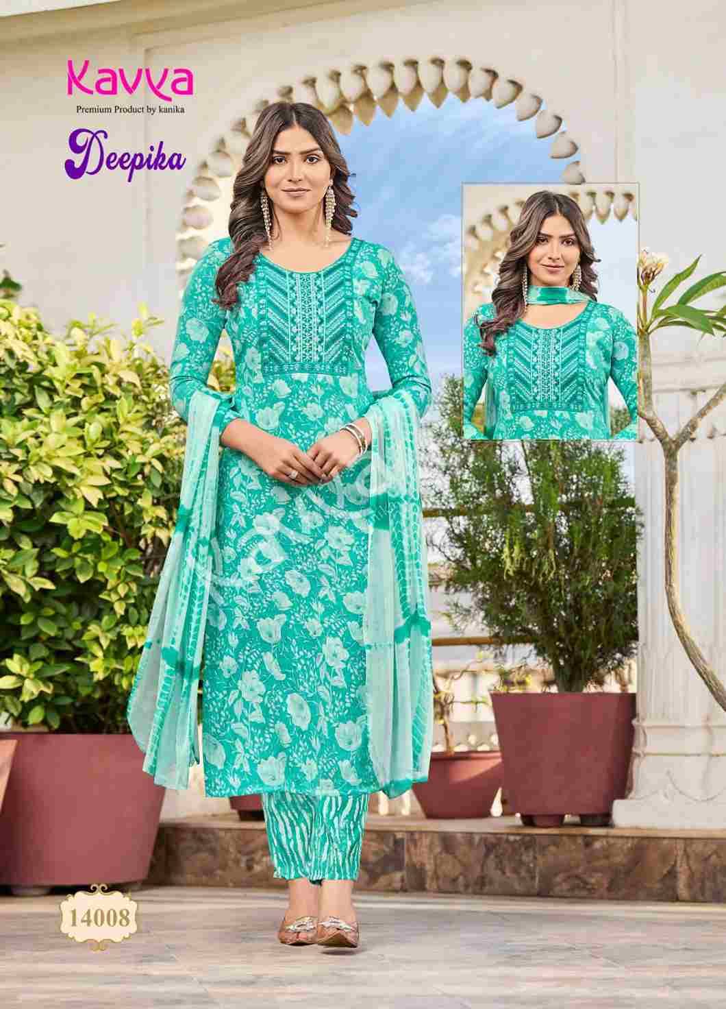 Deepika Vol-14 By Kavya 14001 To 14010 Series Festive Suits Beautiful Fancy Colorful Stylish Party Wear & Occasional Wear Fancy Dresses At Wholesale Price