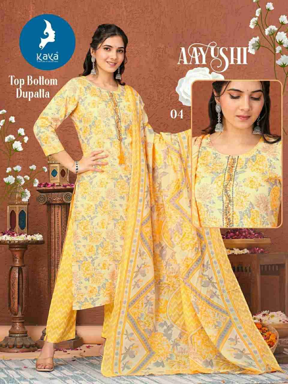 Aayushi By Kaya 01 To 08 Series Festive Suits Beautiful Fancy Colorful Stylish Party Wear & Occasional Wear Rayon Print Dresses At Wholesale Price