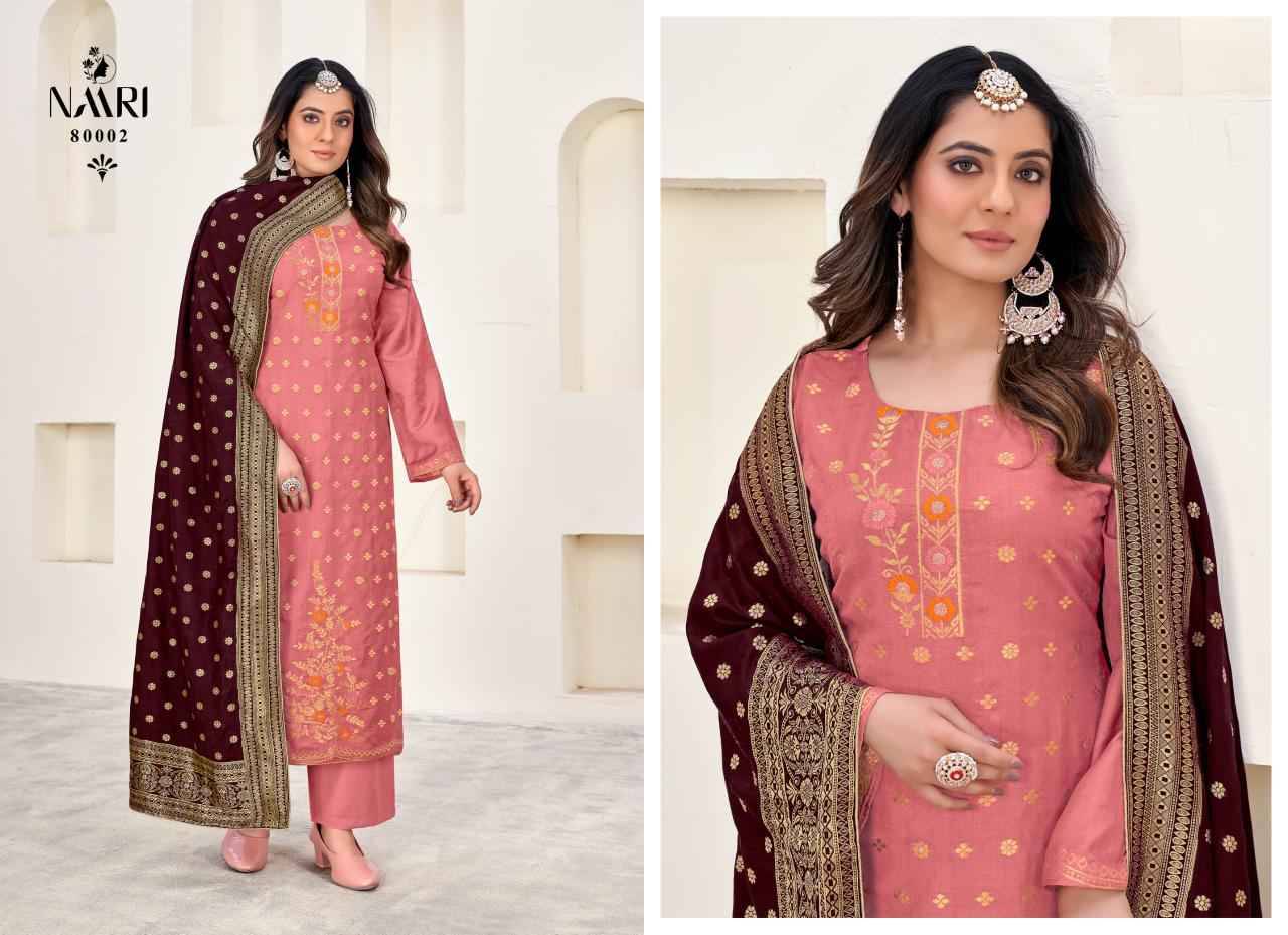 Merce Benz By Naari 80001 To 80004 Series Festive Suits Beautiful Fancy Colorful Stylish Party Wear & Occasional Wear Viscose Muslin Jacquard Silk Dresses At Wholesale Price