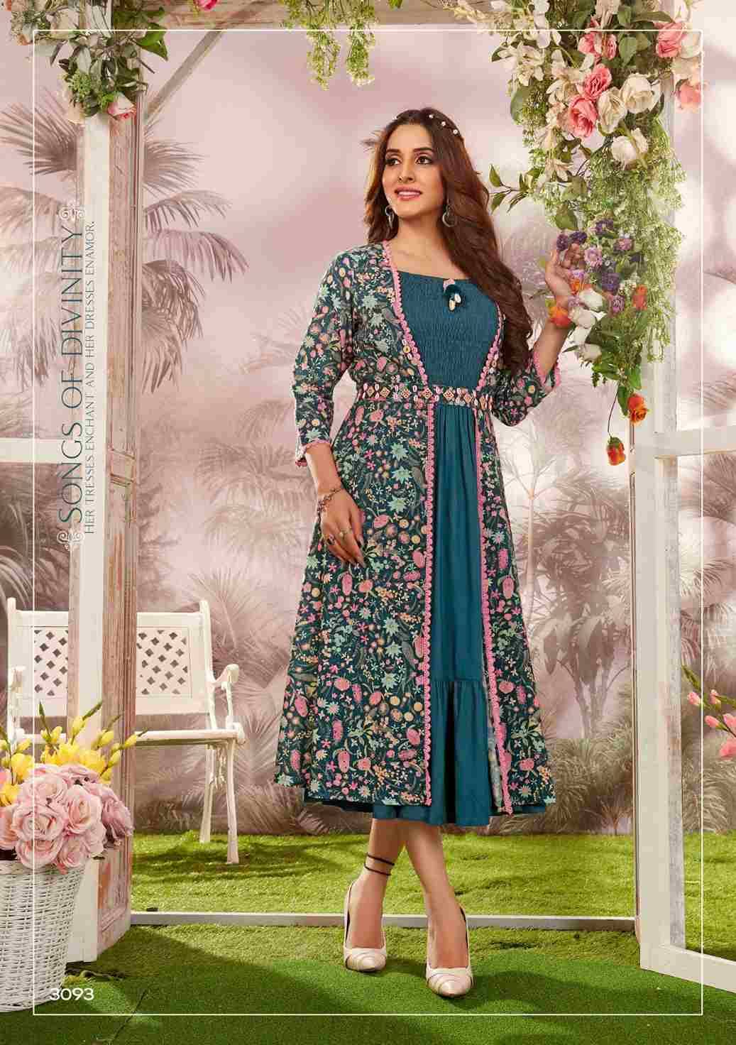 Shrill Grill By Anju Fabrics 3091 To 3094 Series Designer Stylish Fancy Colorful Beautiful Party Wear & Ethnic Wear Collection Cotton Kurtis With Jackets At Wholesale Price