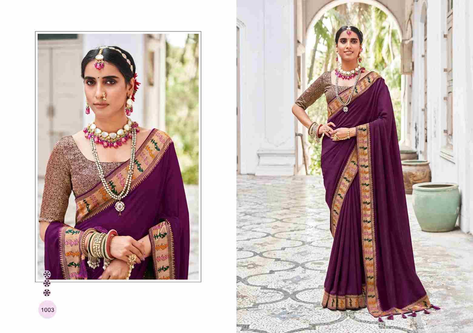 Thriya By 5D Designer 1001 To 1008 Series Indian Traditional Wear Collection Beautiful Stylish Fancy Colorful Party Wear & Occasional Wear Vichitra Silk Sarees At Wholesale Price