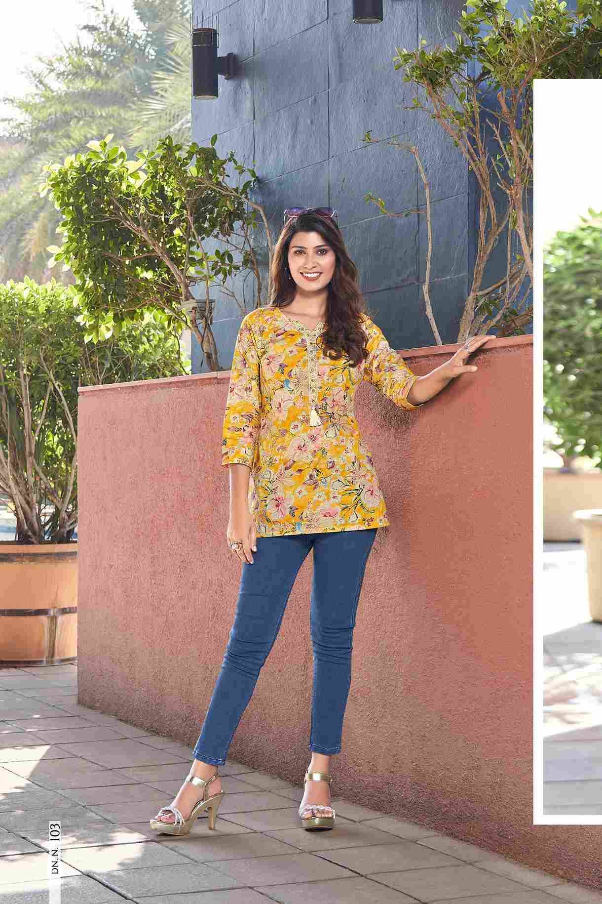 Cotton Candy By Tips And Tops 101 To 106 Series Designer Stylish Fancy Colorful Beautiful Party Wear & Ethnic Wear Collection Pure Cotton Tops At Wholesale Price