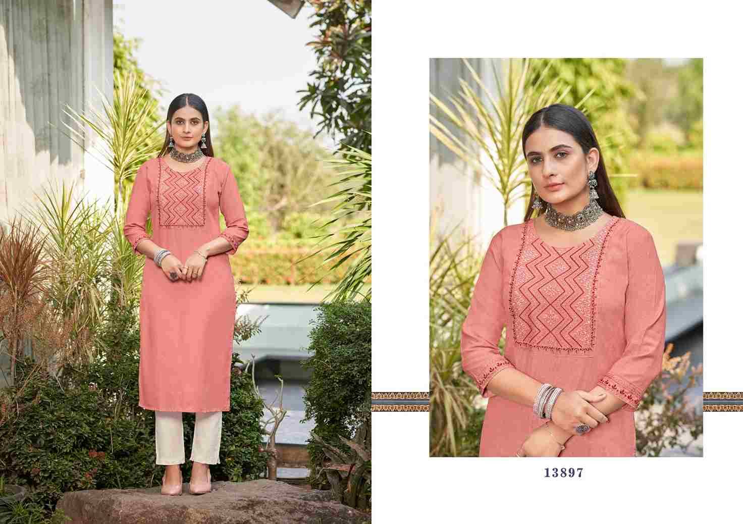 Mannat By Kalaroop 13895 To 13898 Series Designer Stylish Fancy Colorful Beautiful Party Wear & Ethnic Wear Collection Heavy Rayon Kurtis At Wholesale Price