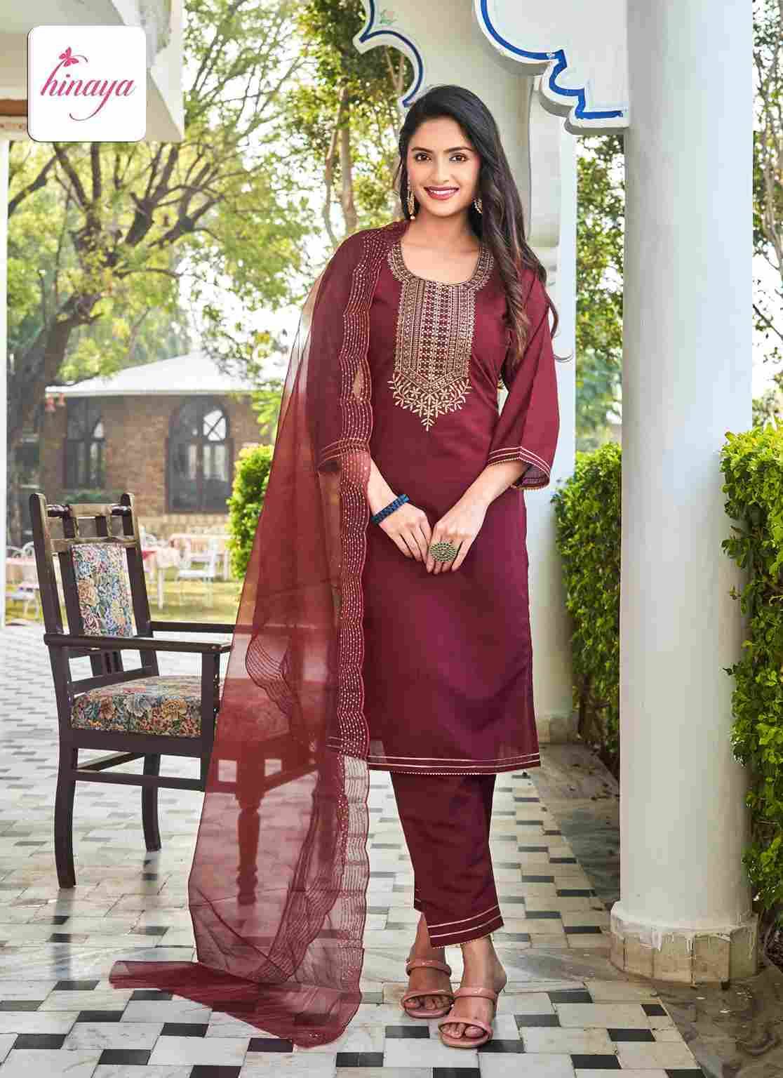 Alexa By Hinaya 101 To 106 Series Festive Suits Beautiful Fancy Colorful Stylish Party Wear & Occasional Wear Roman Silk Dresses At Wholesale Price