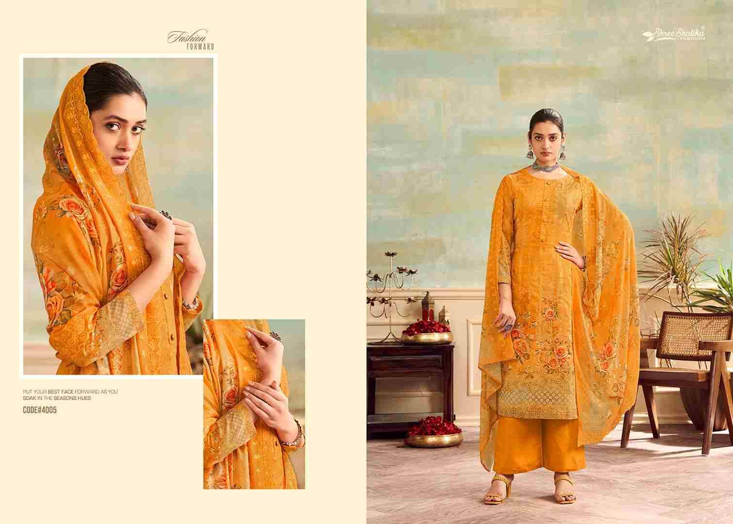 Mahjabeen Vol-4 By Shree Shalika Fashion 4001 To 4008 Series Designer Festive Suits Beautiful Fancy Stylish Colorful Party Wear & Occasional Wear Lawn Cotton Print Dresses At Wholesale Price