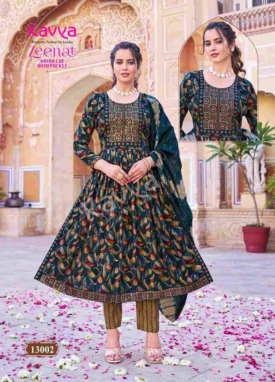 Zeenat Vol-13 By Kavya 13001 To 13010 Series Beautiful Festive Suits Colorful Stylish Fancy Casual Wear & Ethnic Wear Capsule Dresses At Wholesale Price