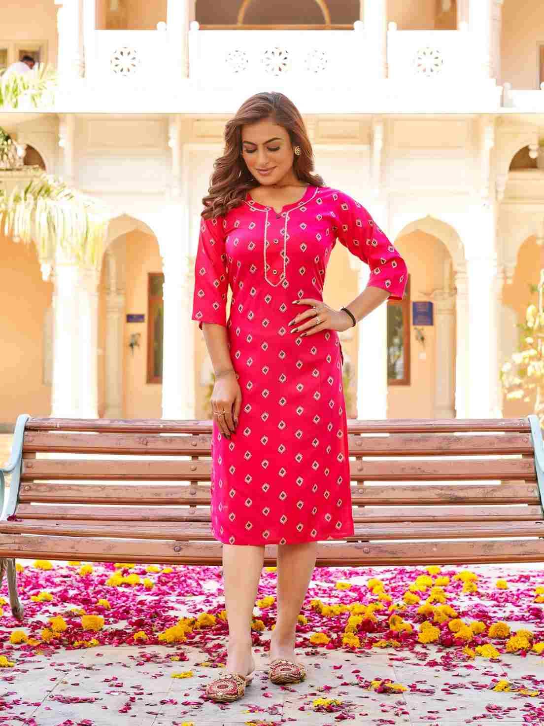 Viha By Rung 01 To 08 Series Designer Stylish Fancy Colorful Beautiful Party Wear & Ethnic Wear Collection Rayon Slub Kurtis At Wholesale Price