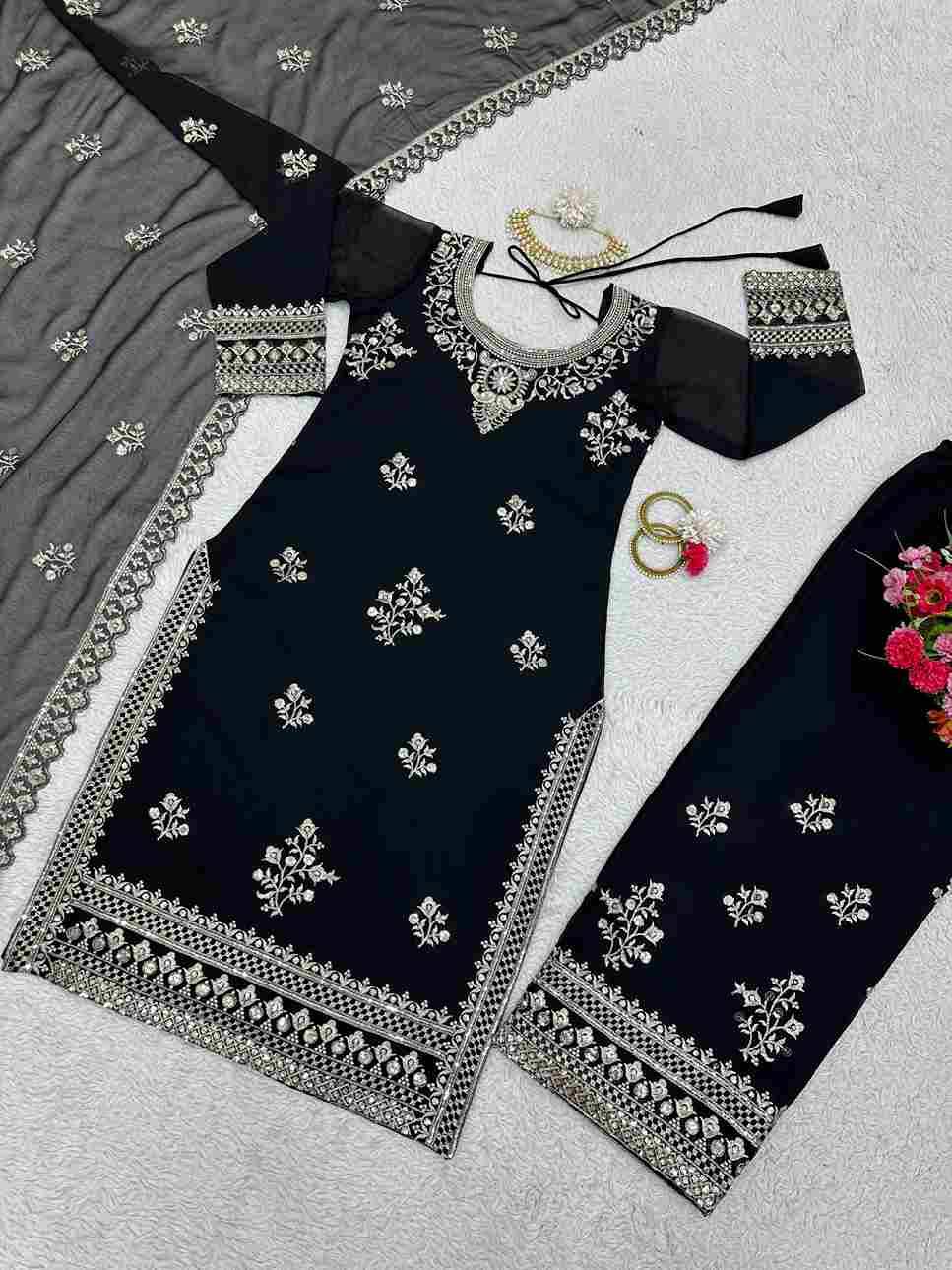 5685 By Fashid Wholesale Beautiful Sharara Suits Fancy Colorful Casual Wear & Ethnic Wear & Ready To Wear Faux Georgette Dresses At Wholesale Price