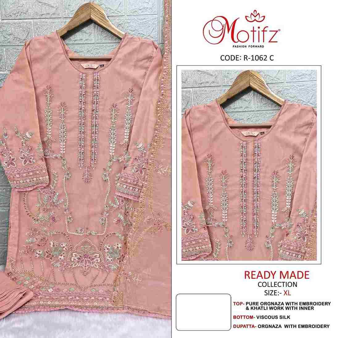 Motifz Hit Design 1062 Colours By Motifz 1062-A To 1062-D Series Beautiful Pakistani Suits Colorful Stylish Fancy Casual Wear & Ethnic Wear Pure Organza Dresses At Wholesale Price