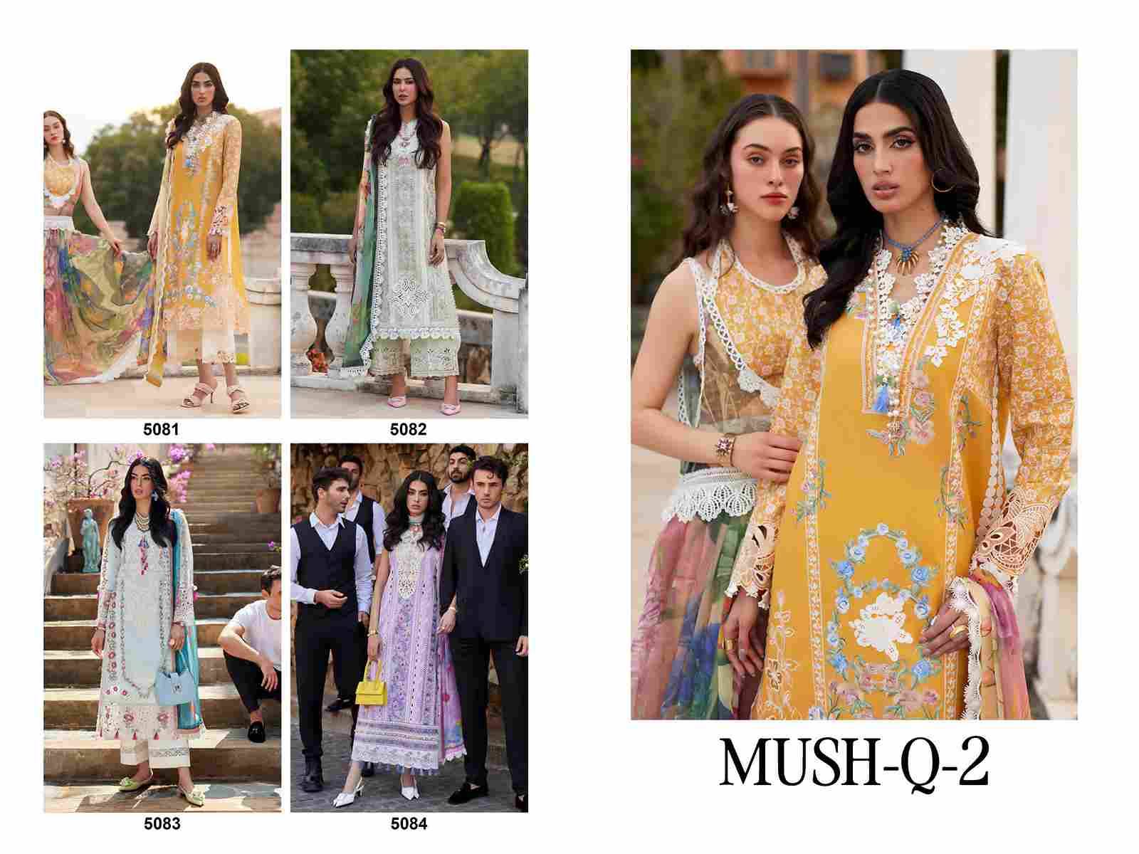 Mush-Q Vol-2 By Deepsy Suits 5081 To 5084 Series Designer Pakistani Suits Beautiful Stylish Fancy Colorful Party Wear & Occasional Wear Pure Cotton Dresses At Wholesale Price