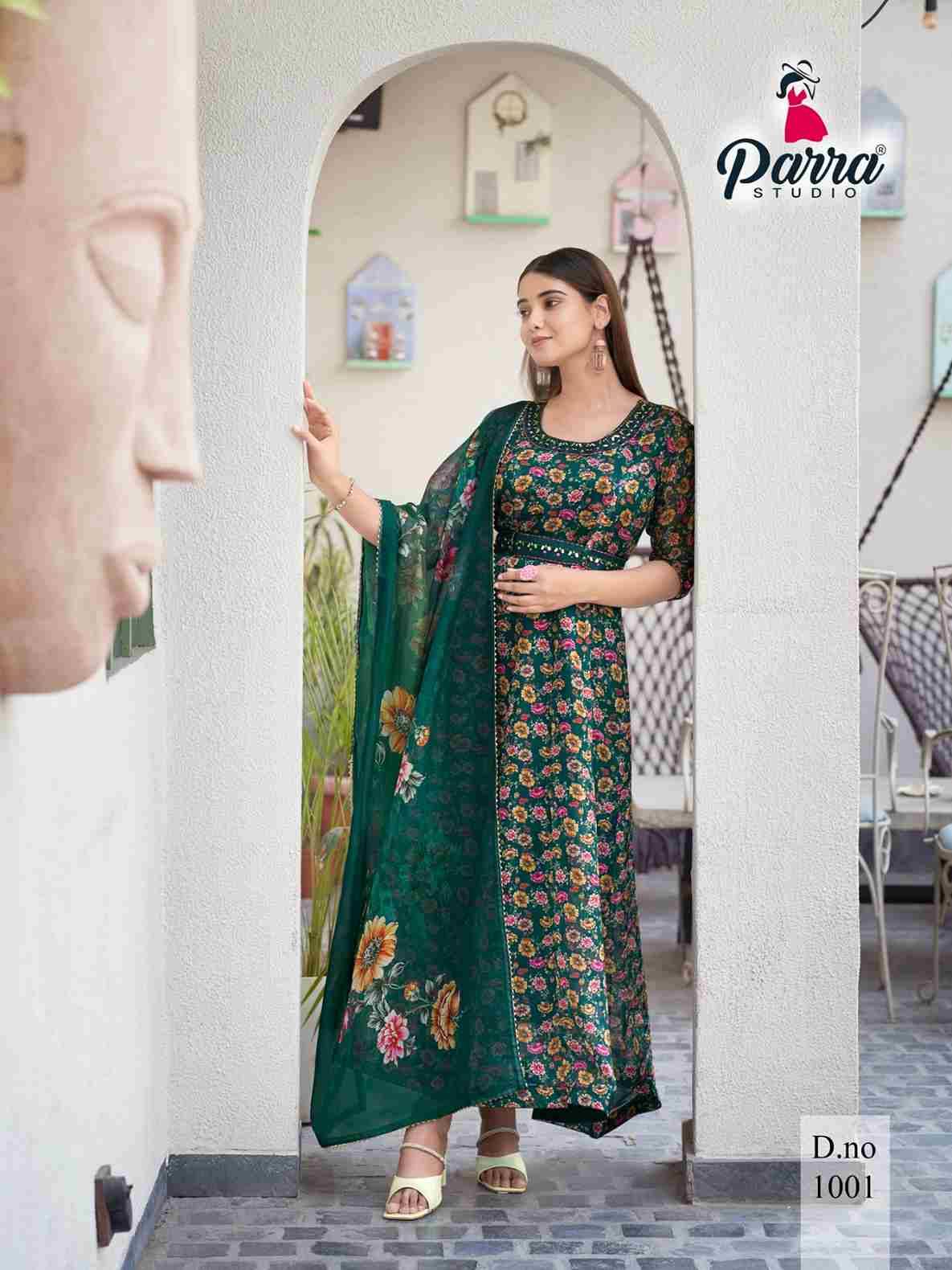 Sangin By Parra Studio 1001 To 1006 Series Beautiful Stylish Fancy Colorful Casual Wear & Ethnic Wear Collection Soft Organza Dresses At Wholesale Price