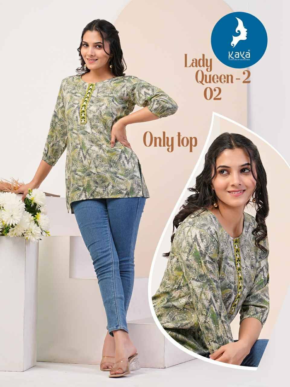 Lady Queen Vol-2 By Kaya 01 To 08 Series Designer Stylish Fancy Colorful Beautiful Party Wear & Ethnic Wear Collection Capsule Tops At Wholesale Price