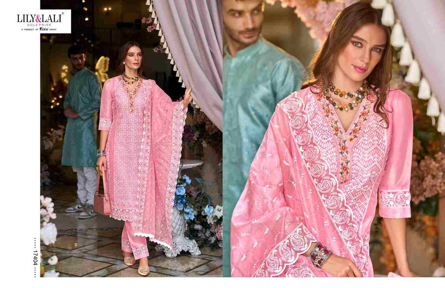 Summer Blossom By Lily And Lali 17401 To 17406 Series Beautiful Sharara Suits Colorful Stylish Fancy Casual Wear & Ethnic Wear Organza Dresses At Wholesale Price
