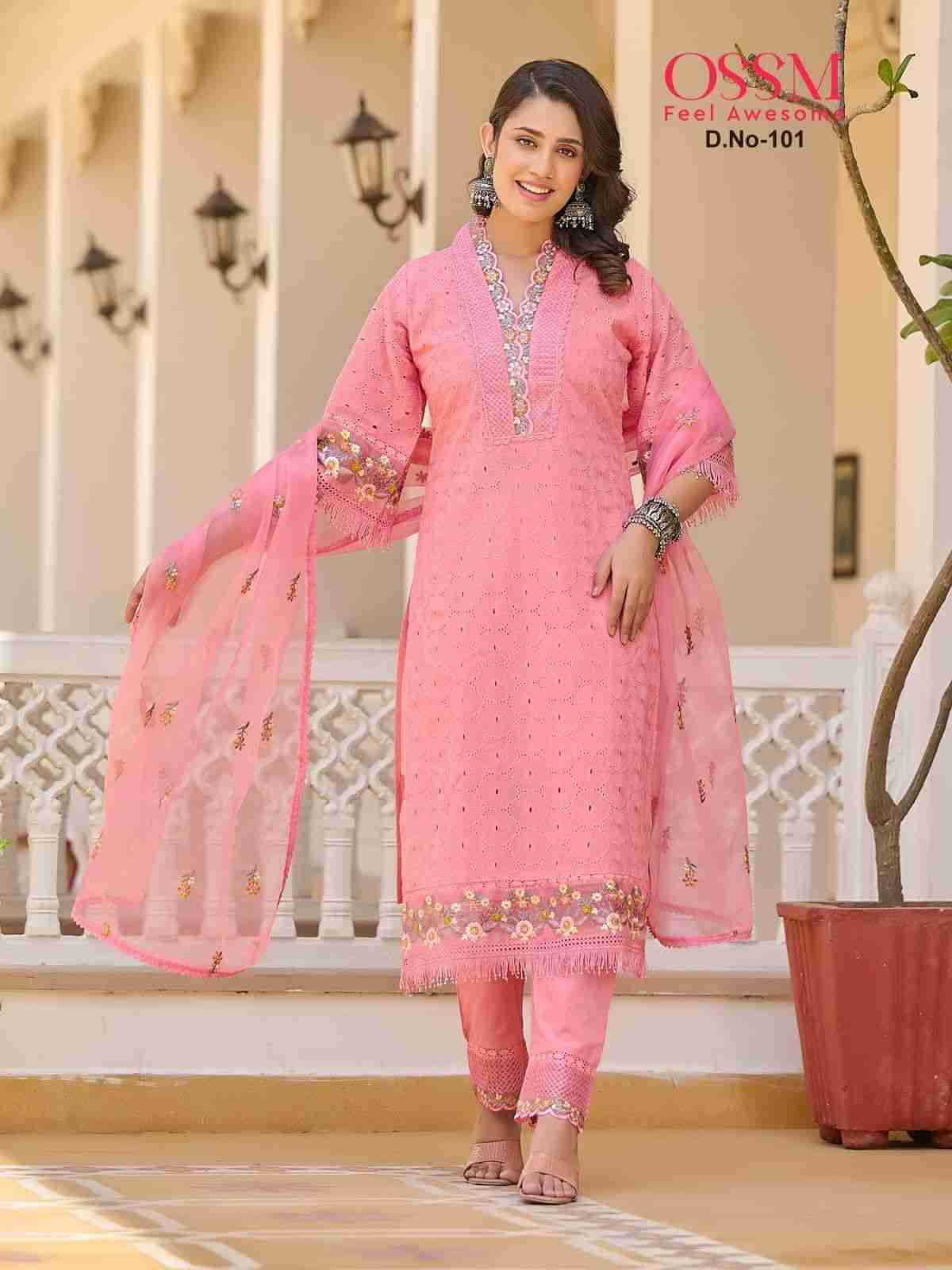Summer Love By Ossm 101 To 106 Series Beautiful Stylish Fancy Colorful Casual Wear & Ethnic Wear Collection Cotton With Work Dresses At Wholesale Price
