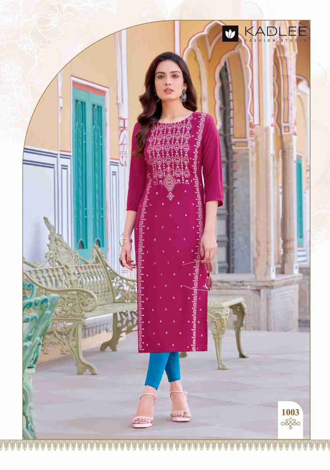 Gold Coin By Kadlee 1001 To 1004 Series Designer Stylish Fancy Colorful Beautiful Party Wear & Ethnic Wear Collection Rayon Print Kurtis At Wholesale Price