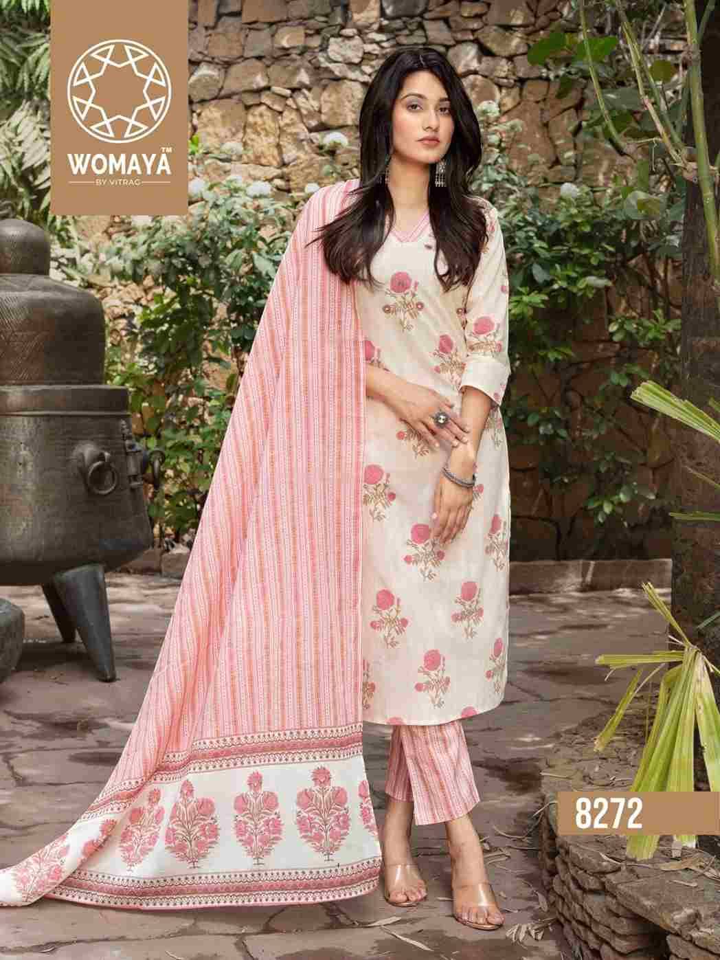 Classy Vol-3 By Womaya 8271 To 8277 Series Beautiful Stylish Fancy Colorful Casual Wear & Ethnic Wear Collection Cambric Cotton With Work Dresses At Wholesale Price