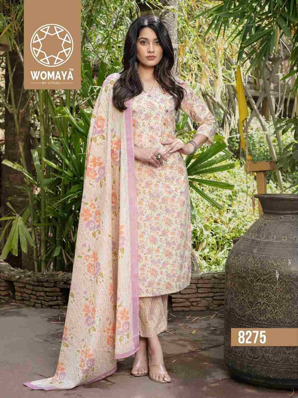 Classy Vol-3 By Womaya 8271 To 8277 Series Beautiful Stylish Fancy Colorful Casual Wear & Ethnic Wear Collection Cambric Cotton With Work Dresses At Wholesale Price