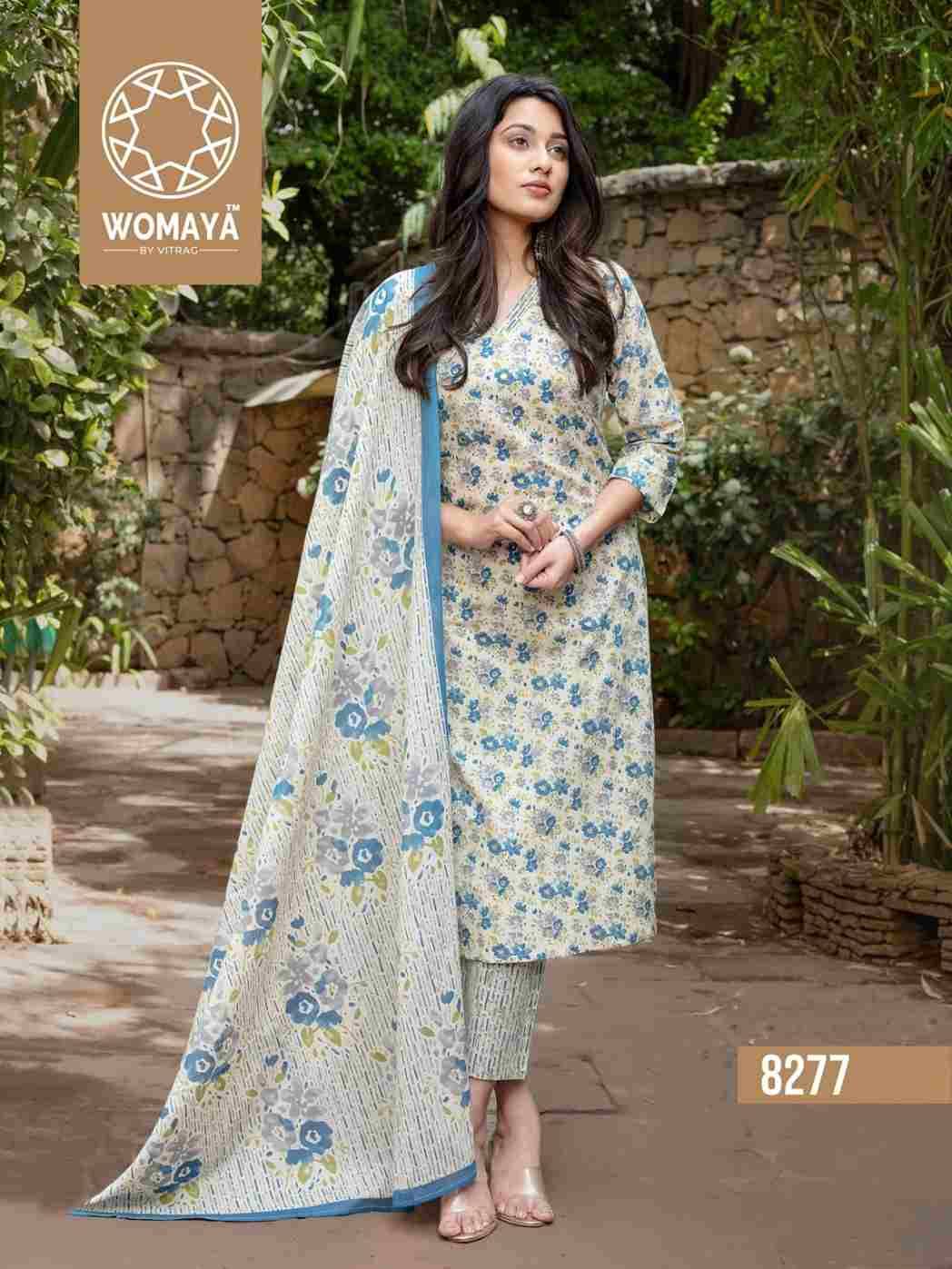 Classy Vol-3 By Womaya 8271 To 8277 Series Beautiful Stylish Fancy Colorful Casual Wear & Ethnic Wear Collection Cambric Cotton With Work Dresses At Wholesale Price