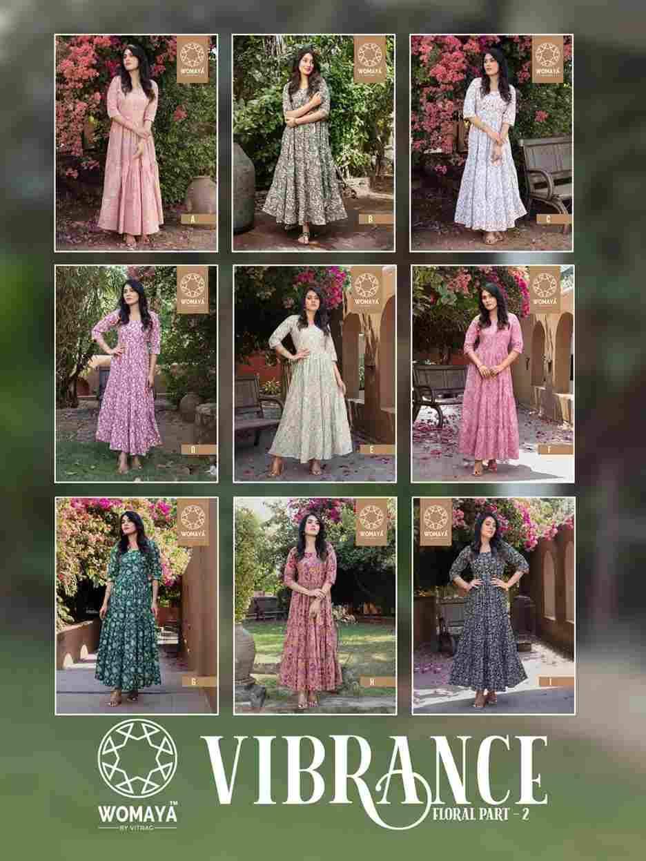 Vibrance Vol-2 By Womaya A To I Series Beautiful Stylish Fancy Colorful Casual Wear & Ethnic Wear Pure Cotton Gowns At Wholesale Price