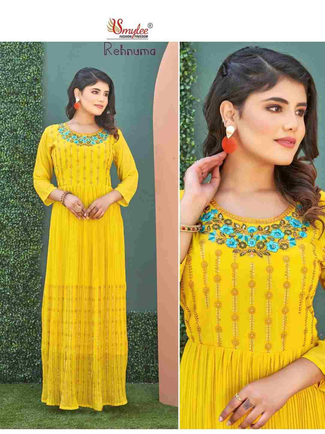 Rehnuma By Smylee 01 To 08 Series Designer Stylish Fancy Colorful Beautiful Party Wear & Ethnic Wear Collection Heavy Georgette Print Gowns At Wholesale Price