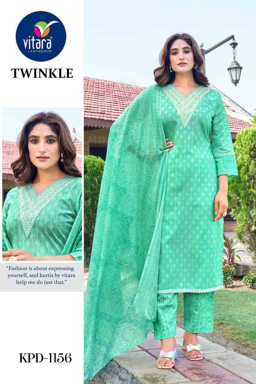 Twinkle By Vitara 1156 To 1159 Series Beautiful Festive Suits Colorful Stylish Fancy Casual Wear & Ethnic Wear Pure Cotton Dresses At Wholesale Price