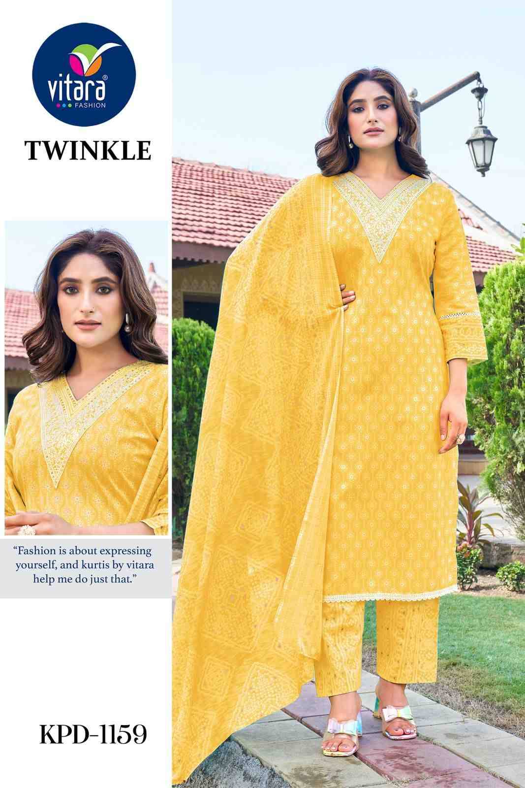 Twinkle By Vitara 1156 To 1159 Series Beautiful Festive Suits Colorful Stylish Fancy Casual Wear & Ethnic Wear Pure Cotton Dresses At Wholesale Price