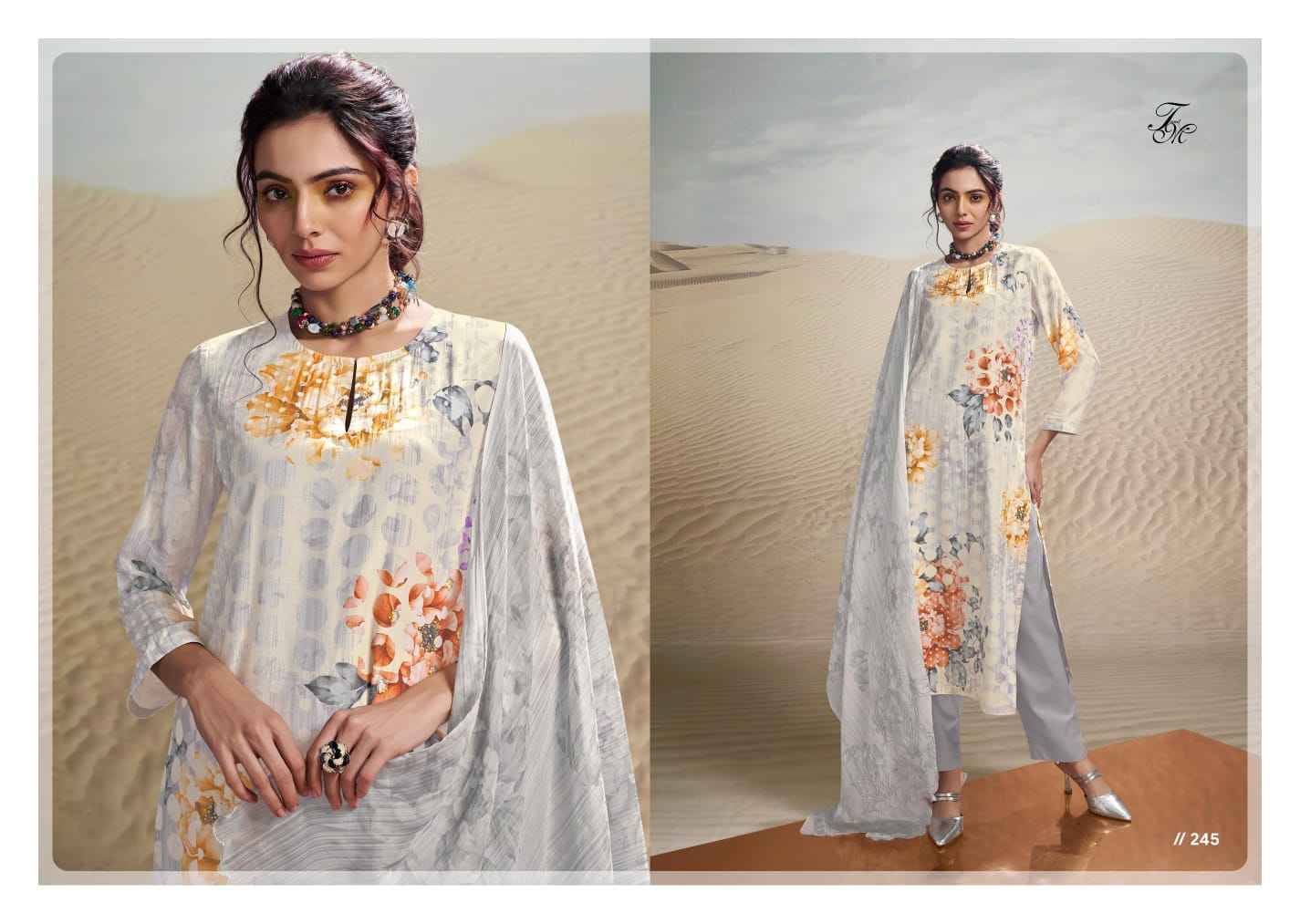 Rea By T And M Designer Studio Beautiful Festive Suits Colorful Stylish Fancy Casual Wear & Ethnic Wear Muslin Silk Print Dresses At Wholesale Price