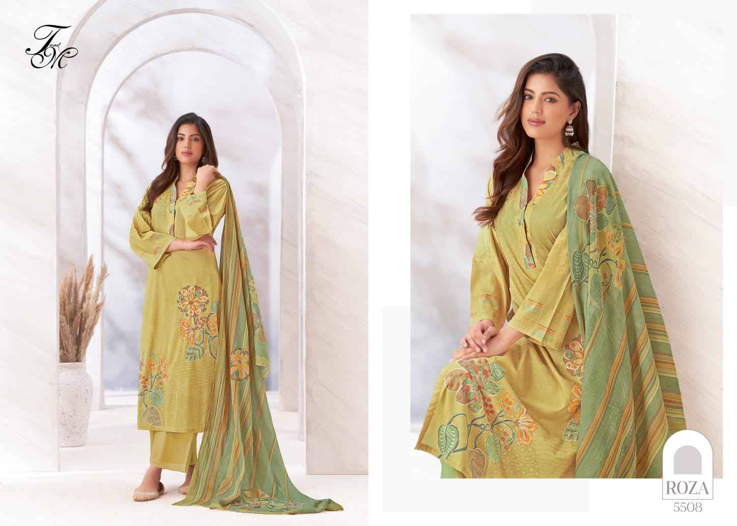 Roza By T And M Designer Studio Beautiful Festive Suits Colorful Stylish Fancy Casual Wear & Ethnic Wear Pure Dhaka Mal Print Dresses At Wholesale Price