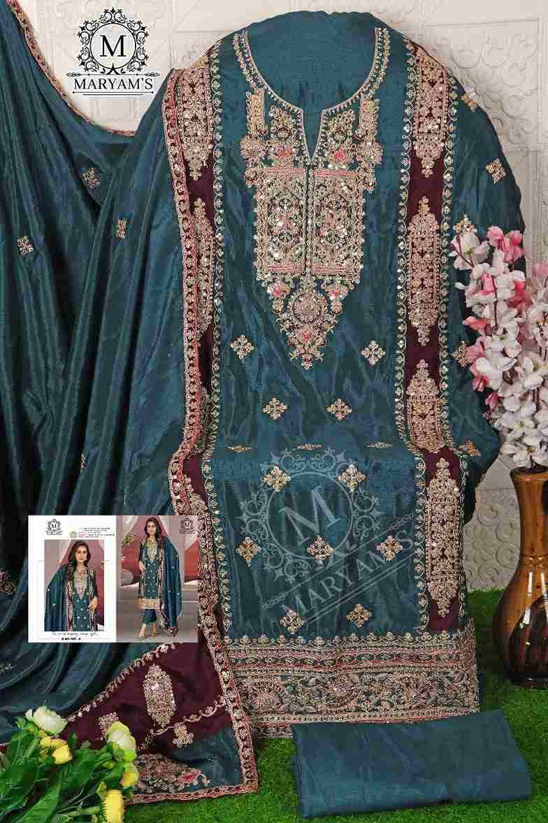 Maryams 168 Colours By Maryams 168-A To 168-D Series Designer Pakistani Suits Beautiful Stylish Fancy Colorful Party Wear & Occasional Wear Chinnon Silk Dresses At Wholesale Price
