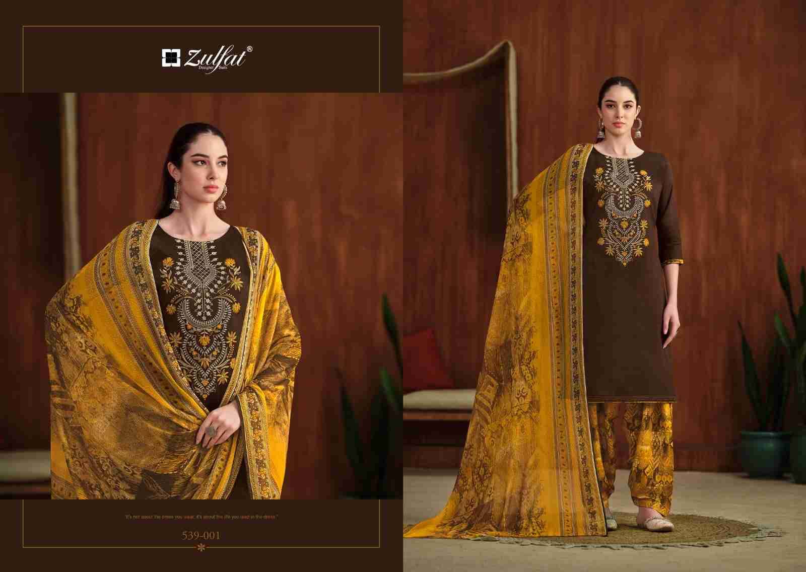 Shanaya By Zulfat 539-001 To 539-008 Series Beautiful Festive Suits Stylish Fancy Colorful Casual Wear & Ethnic Wear Pure Cotton Embroidered Dresses At Wholesale Price