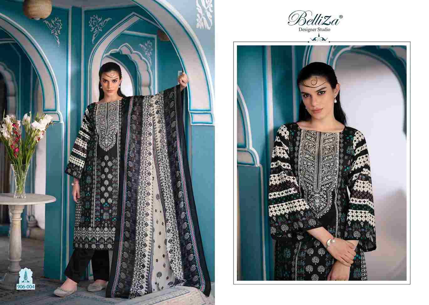 Naira Vol-46 By Belliza 906-001 To 906-008 Series Beautiful Festive Suits Stylish Fancy Colorful Casual Wear & Ethnic Wear Pure Cotton Print Dresses At Wholesale Price