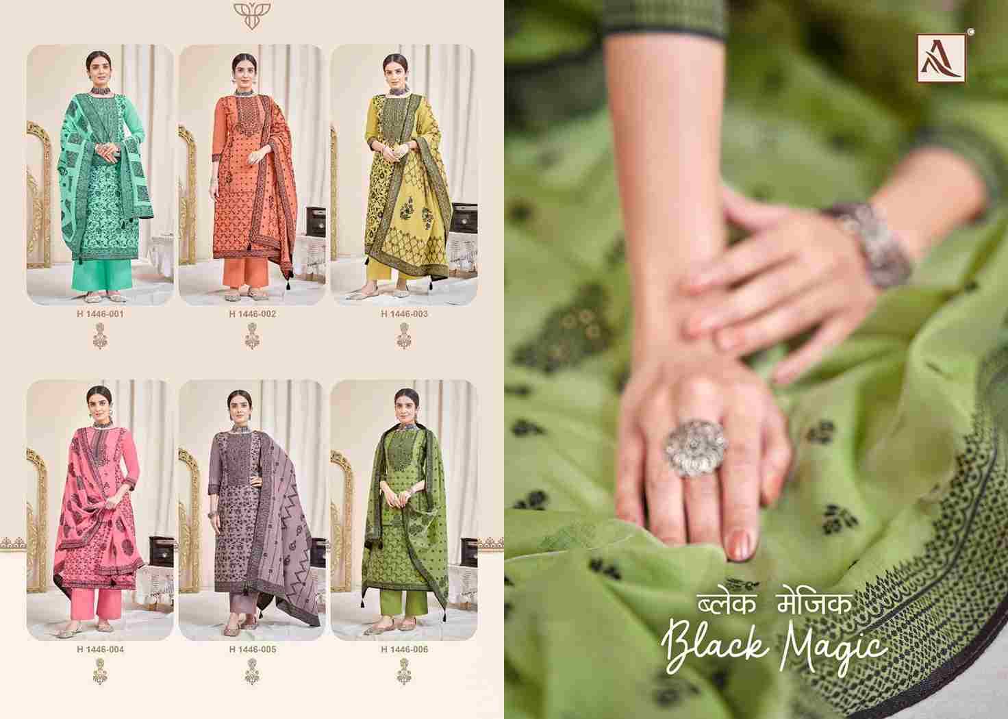 Black Magic By Alok Suit 1446-001 To 1446-006 Series Indian Traditional Wear Collection Beautiful Stylish Fancy Colorful Party Wear & Wear Pure Jacquard Dress At Wholesale Price