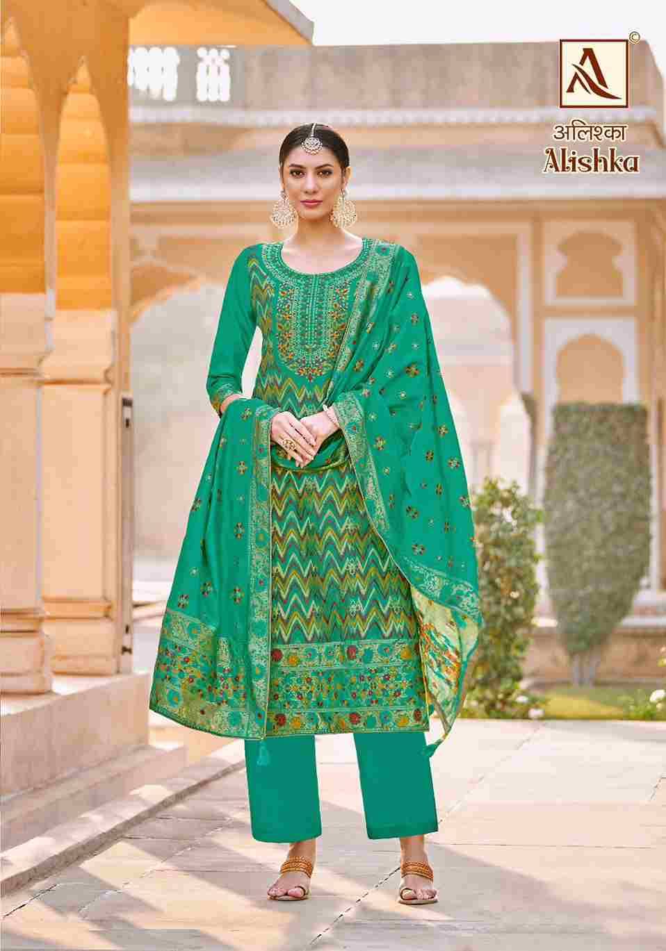 Alishka By Alok Suit 1458-001 To 1458-006 Series Indian Traditional Wear Collection Beautiful Stylish Fancy Colorful Party Wear & Wear Pure Jacquard Dress At Wholesale Price